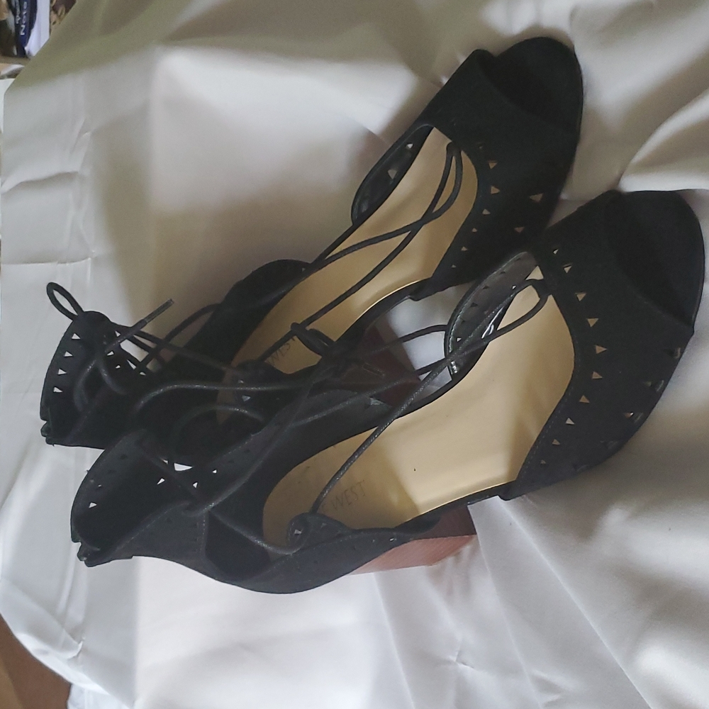 Block Heel Suede Shoes